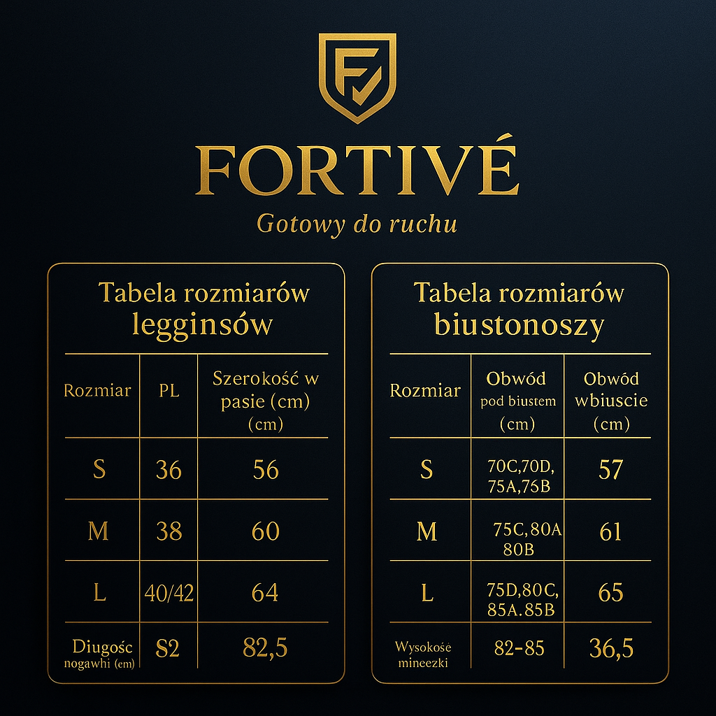 Zestaw treningowy FORTIVÉ – Czerń Klasy Premium