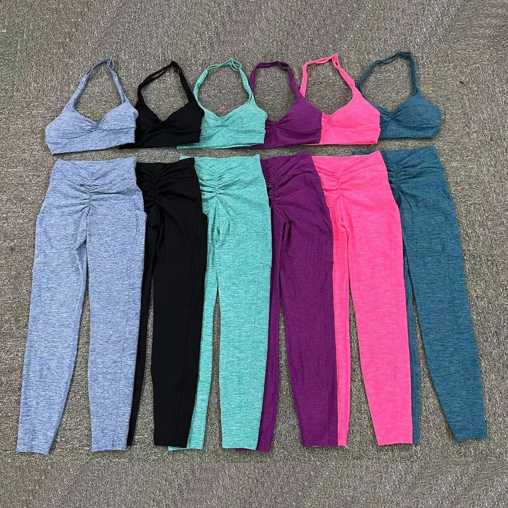 FORTIVÉ – Zestaw Sportowy Premium: Biustonosz Push-Up + Legginsy Scrunch