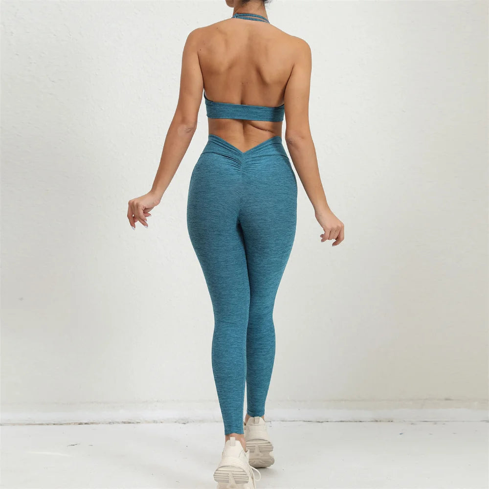 FORTIVÉ – Zestaw Sportowy Premium: Biustonosz Push-Up + Legginsy Scrunch