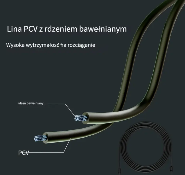 FORTIVÉ Velocity Skakanka – Czarna