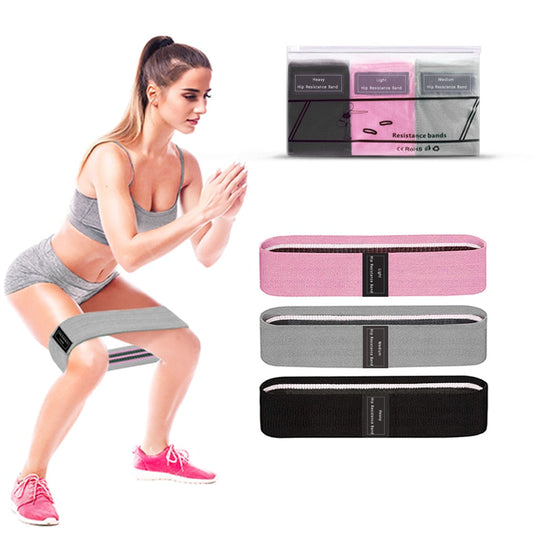 3PCS Hip Resistance Bands Yoga Anti-slip Gym Fitness Latex Band Leg Workout Exercises Braided Elastic Band Fitness Equipment-0